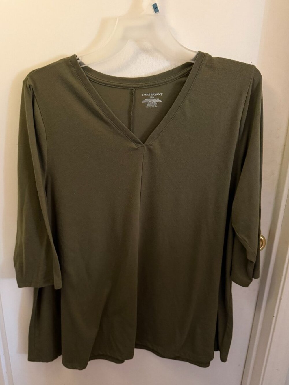 Lane Bryant Olive Tee W 22-24